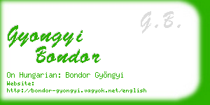 gyongyi bondor business card